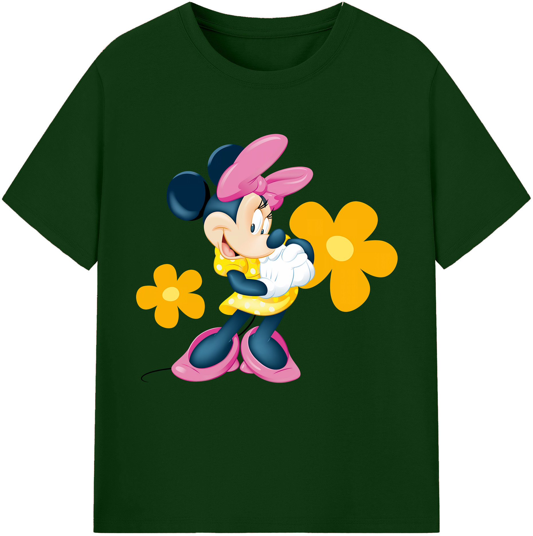 （画像用） ミッキーマウス Mickey Mouse 綿100％半袖Tシャツ（フロントプリント）